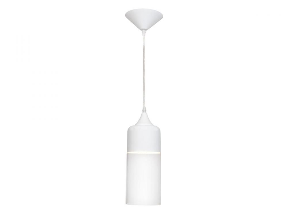 Robertson Blvd. 1 Light White / Clear Pendant