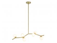 Avenue Lighting HF4806-WHT - Hampton 6 Light Glass Globe Chandelier