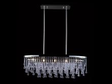 Avenue Lighting HF1806-PN - Hollywood Blvd. Polished Nickel And Tear Drop Crsytal Oval Chandelier
