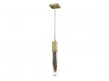 Avenue Lighting HF1901-1-AP-BB - Aspen Collection 1 Light Bubbled Crystal Pendant