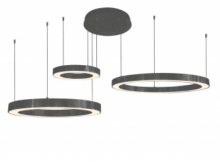 Avenue Lighting HF4443-BK - Aria 3 Ring Multi Port Pendant