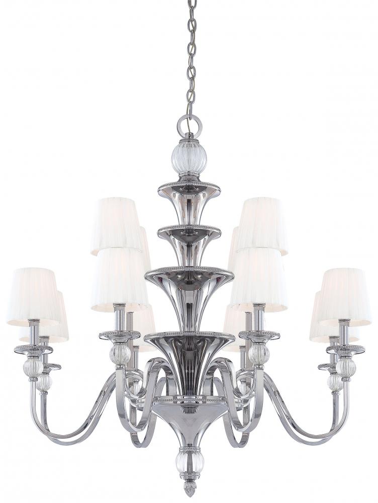 AISE - 12 LIGHT 2 TIER CHANDELIER