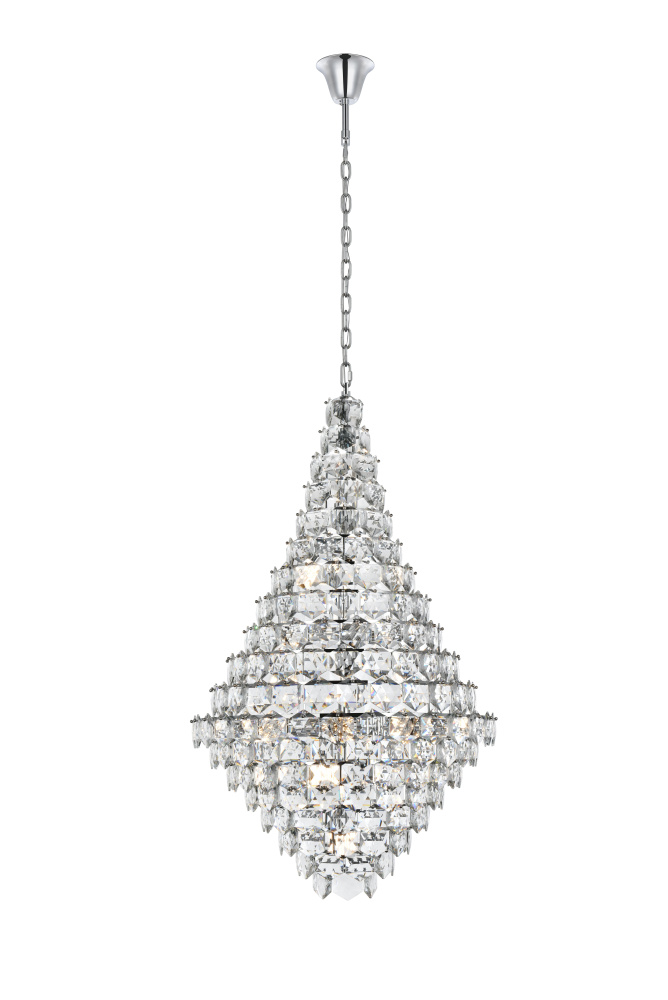 Adaline 36 inch Chandelier in Chrome