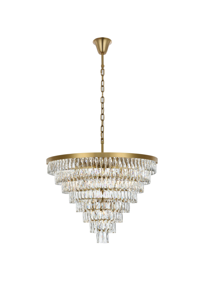 Josephine 36 inch Round Chandelier in Satin Gold