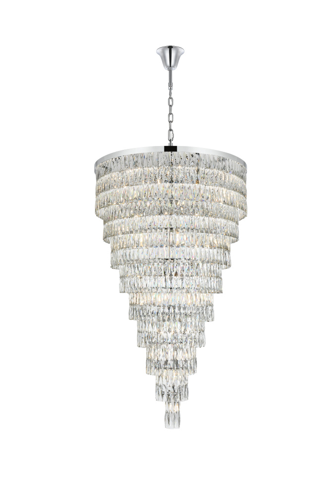 Josephine 41 inch Rectangular Chandelier in Chrome