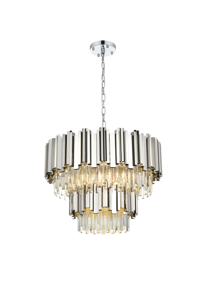 Willow 24 inch Chandelier in Chrome