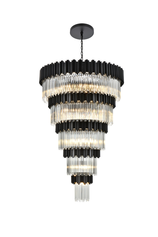 Willow 48 inch Chandelier in Black
