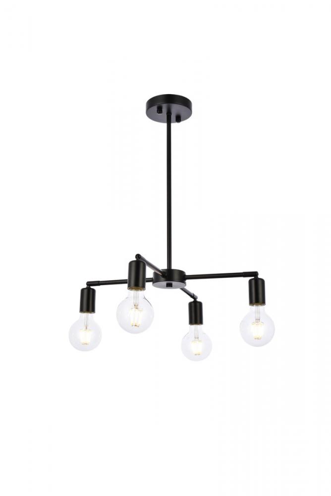 Cairo Pendant Lamp D22.2"H3.4" Black