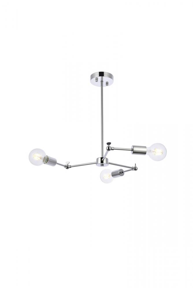 Furlong Pendant Lamp D28.4"H1.6" Chrome