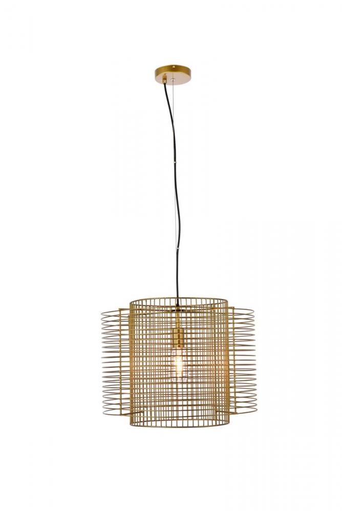 Deleon Pendant Lamp D18.5"H14.6" Brass