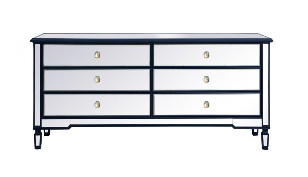 Contempo 72 in. mirrored chest in blue