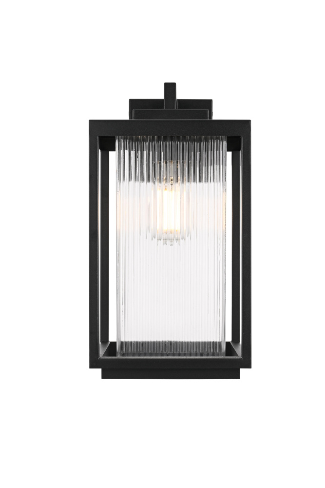 Ludlow 8 inch Outdoor Wall sconce in Black