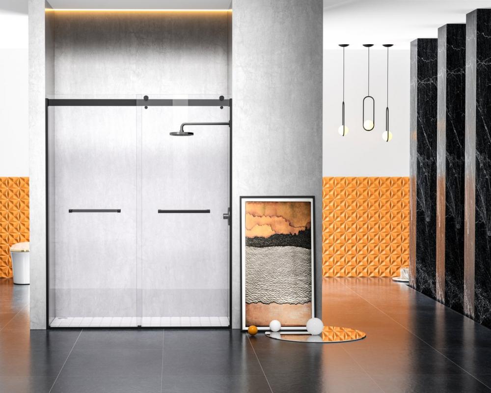 Frameless shower door 60 x 76 Matte Black