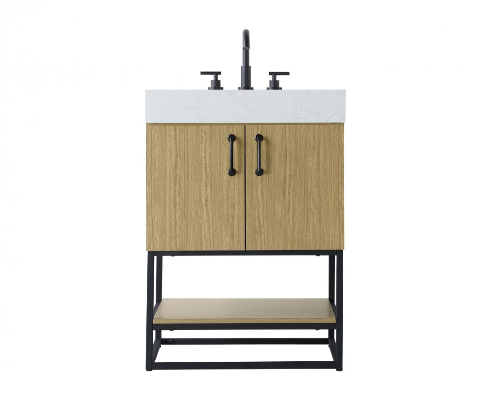 Vanity Cabinet 2Dr 24x21.5x34 Honey Brown