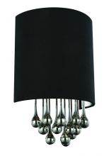 Elegant 2105W10C/RC - Metro 1 light Chrome Wall Sconce Silver Shade Royal Cut Crystal