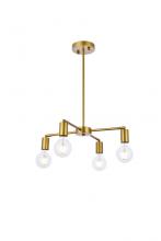 Elegant LD2339BR - Cairo Pendant Lamp D22.2"H3.4" Brass