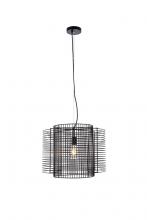 Elegant LD2344BK - Deleon Pendant Lamp D18.5"H14.6" Black