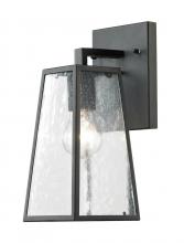 Elegant LDOD2200 - Outdoor Wall Lantern D:5 H:11.8 60WMatte Black Finish Clear Seedy Glass Lens