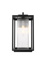 Elegant OD308W19BK - Ludlow 10 inch Outdoor Wall sconce in Black