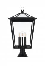 Elegant OD334P28BK - Oxford 7 inch Outdoor Pendant in Black