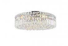 Elegant V2030F20C/RC - Maxime 6 Light Chrome Flush Mount Clear Royal Cut Crystal