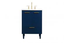 Elegant VF47024MBL - 24 inch bathroom vanity in Blue
