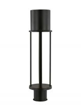 Visual Comfort & Co. Studio Collection 8245893S-71 - Union modern LED outdoor exterior open cage post lantern light in antique bronze finish