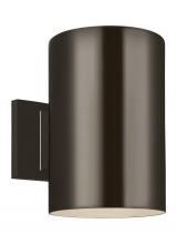 Visual Comfort & Co. Studio Collection 8313901EN3-10 - Outdoor Cylinders transitional 1-light LED outdoor exterior large wall lantern sconce in bronze fini