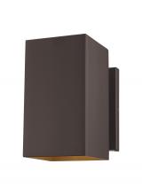 Visual Comfort & Co. Studio Collection 8731701EN3-10 - Pohl modern 1-light LED outdoor exterior Dark Sky compliant medium wall lantern in bronze finish wit