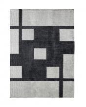 Light Citizen ANSEL RUG - ANSEL BLACK AND WHITE MODERN FLATWEAVE WOOL AREA RUG, 6'6" x 9'6"