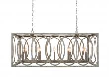 Light Citizen CHATRIE-R GY - Chatrie Large Rectangular Gray Chandelier, 45"