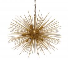 Light Citizen EMME-L-G - Emme Starburst 12 Light, Brushed Gold Sputnik Chandelier, Brushed Gold, 29"