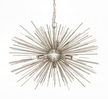 Light Citizen EMME-L-NI - Emme Starburst 12 Light, Polished Nickel Sputnik Chandelier, Polished Nickel, 29"