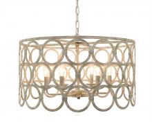 Light Citizen HOPE-24 - Hope Gray Transitional Drum Chandelier, 24" Round