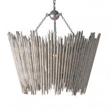 Light Citizen MIREIA - Mireia Distressed White 4-Light Wood Drum Pendant